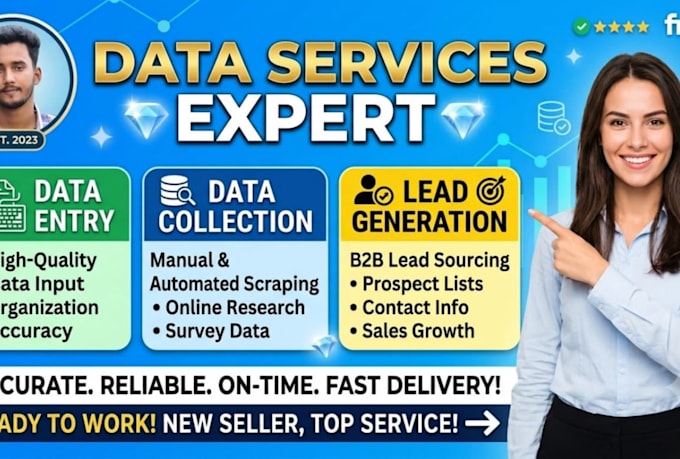do expert data entry and b2blead generation